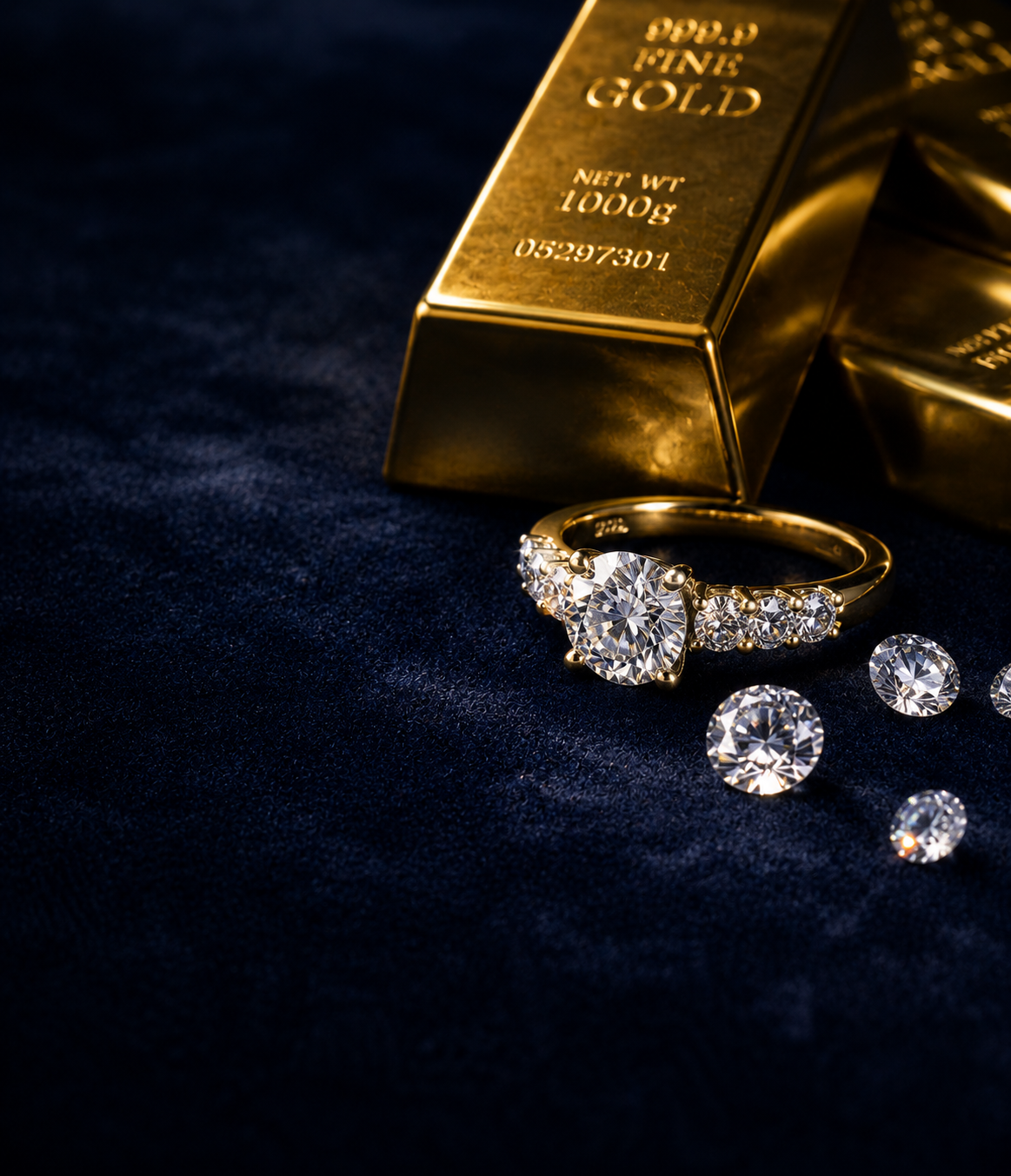 Fine gold bars